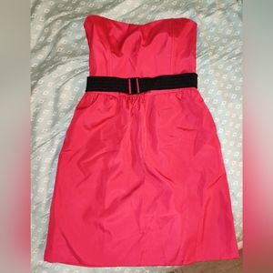 Zara Strapless Sweetheart Red Dress Belt